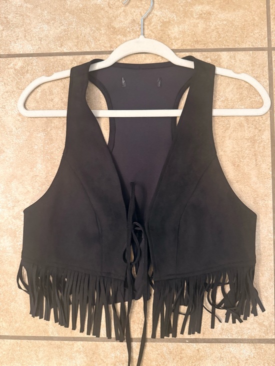 Forever 21 Jackets & Blazers - Forever 21 Boho Chic Black Fringe Vest